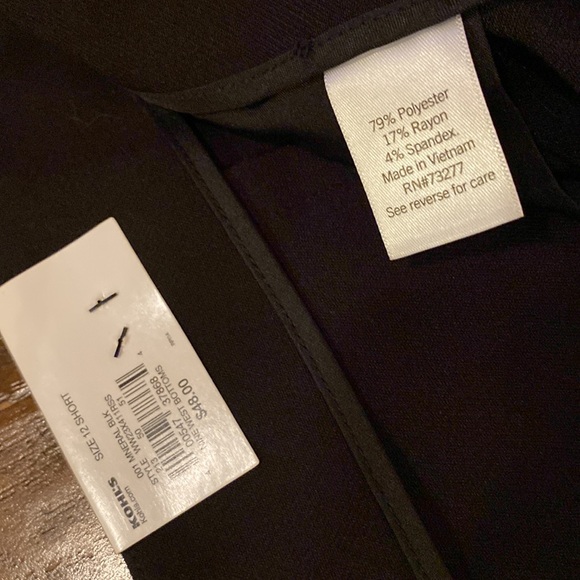 NWT Nine West Black Tapered High Rise Machine Washable Women’s Slacks 12 SHORT - Picture 7 of 11